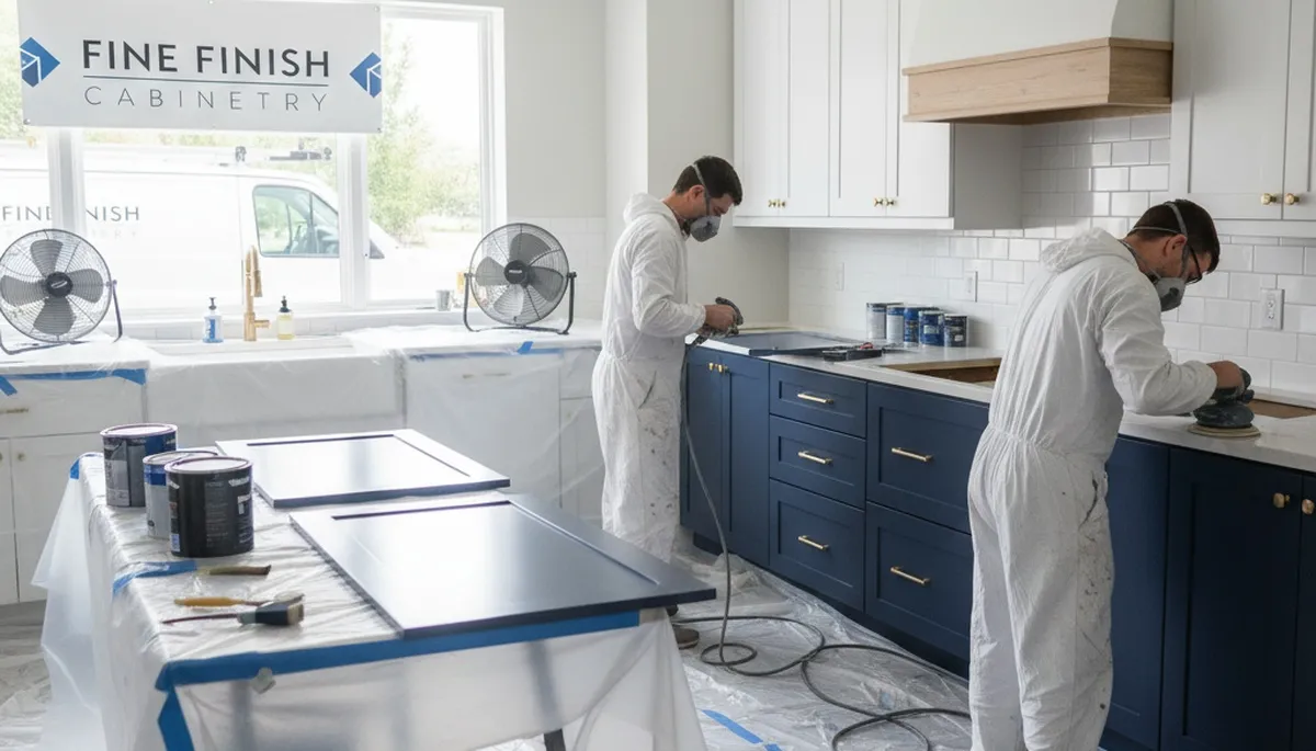 Professional kitchen cabinet painting in Dayton, OH by expert local house painters