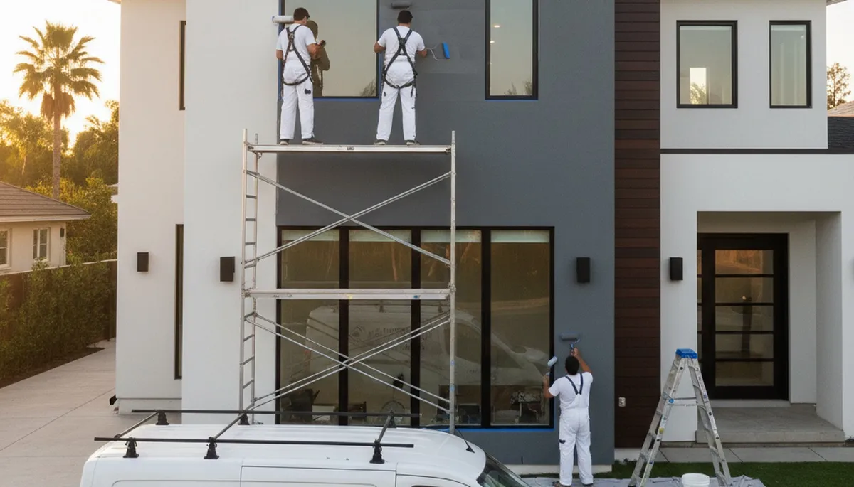 Professional exterior house painting in Dayton, OH by local painters protecting home siding