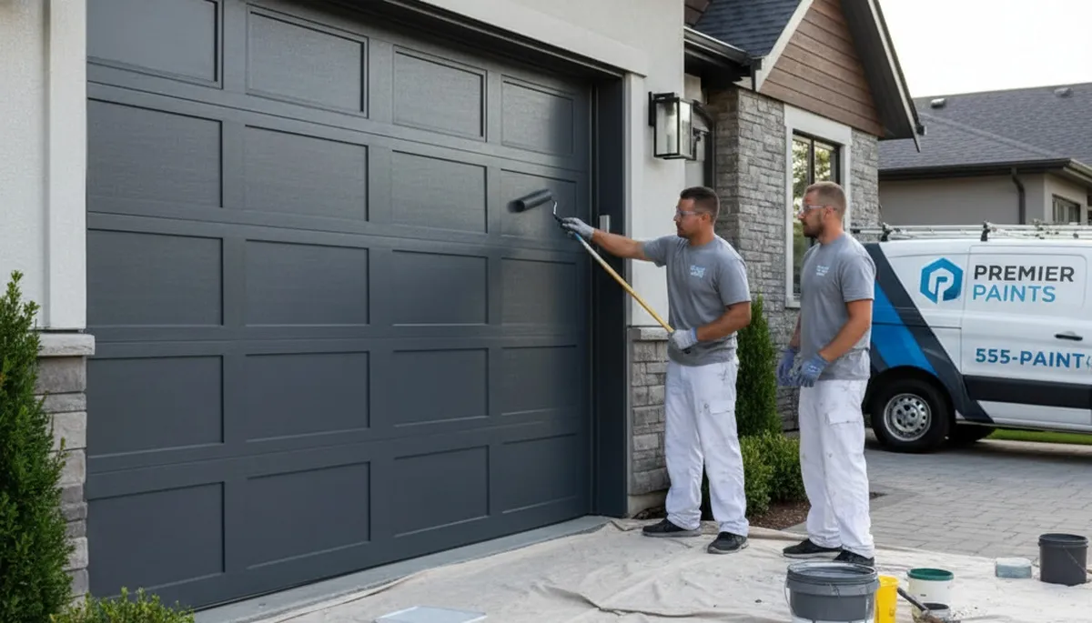 Professional garage door painting by expert house painters in Dayton, OH for lasting curb appeal
