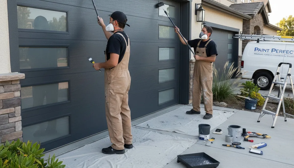 Professional garage door painting by expert house painters in Dayton, OH for lasting curb appeal