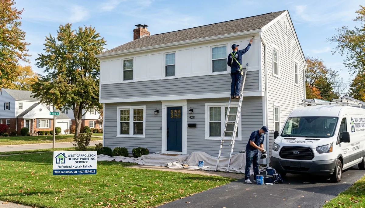Professional house painters in Dayton OH providing expert residential exterior painting services