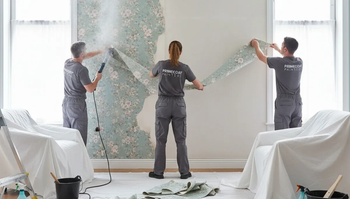 Professional wallpaper removal service for homes in Dayton, OH by expert house painters